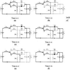 Fig. 2 Operation state and current paths of the converter 