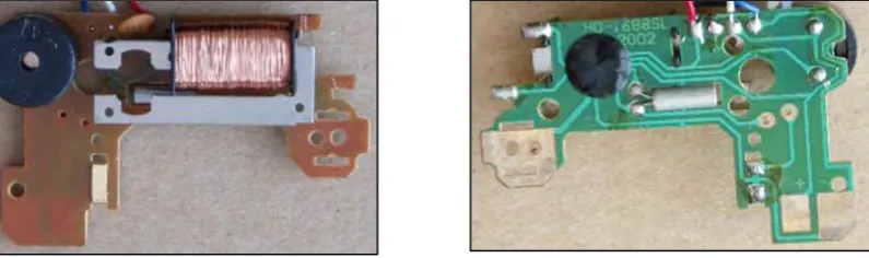 Figure 2.1.1.2: Small circuit board from a modern quartz clock (Friedt, 2007). 