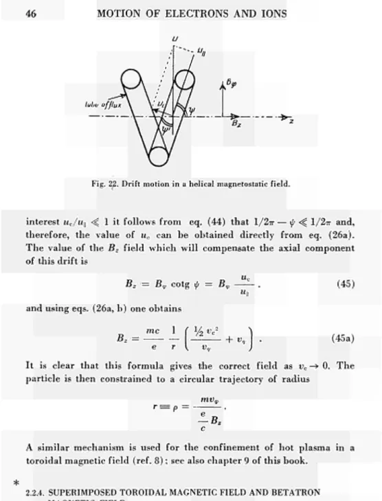 Fig. 22. Drift  motion in  a helical  magnetostatic  field. 