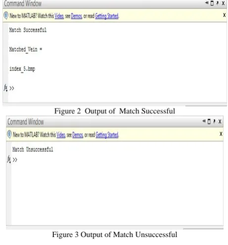 Figure 2  Output of  Match Successful 