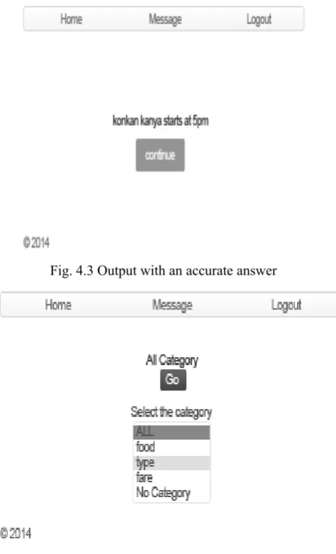 Fig. 4.3 Output with an accurate answer 