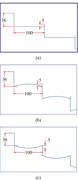 Figure 3. Absorber surface of flat, concave and convex type stepped solar still. (a) Absorber surface of flat type solar still A; (b) Absorber surface of convex type solar still E; (c) Absorber surface of concave type solar still F