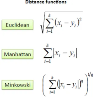 Fig. 2 Distance Functions for K-Nearest Neighbor Classification 
