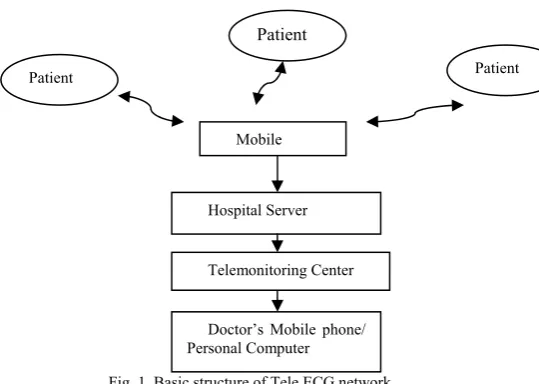 Fig. 1  Basic structure of Tele ECG network 
