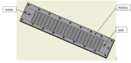 Figure 1. Rectangular microchannel heat sink   