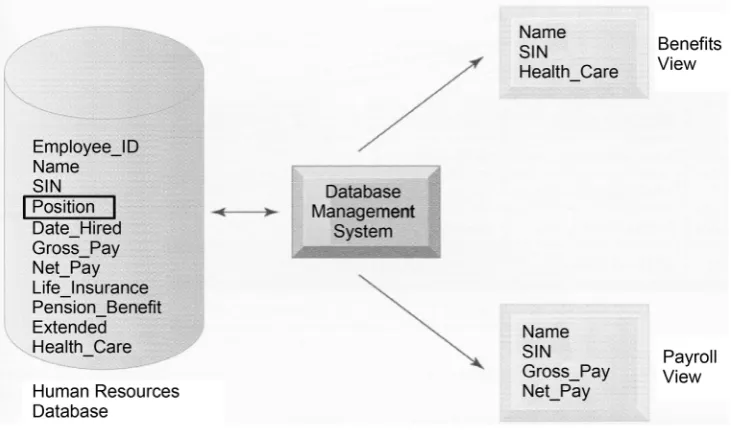 Figure 3. The record of an employee in a management information system database (from Laudon, Laudon, & Brabston, 2011: p