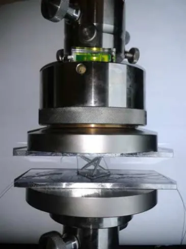 Figure 8: Experimental set-up for the compression testing of post-tensioned structures.