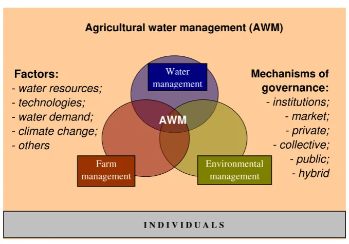 Figure 1. Framework for analysis of agricultural water management 