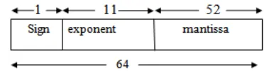 Figure 2 Double-precision floating point representation 