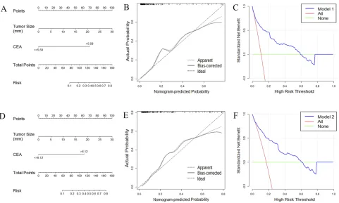 Figure 2 Development of nomogram to predict the occurrence of lymph node or organ metastasis in patients with nodules