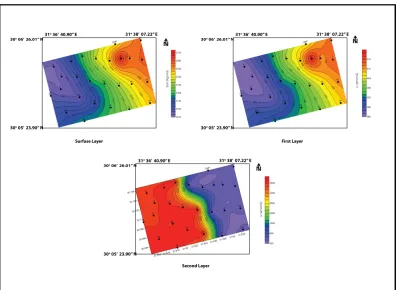 Figure (9): Kinetic Rigidity Modulus (μ) maps of the study area. 