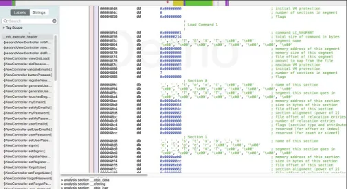 Figure 10. Options for disassembling the .ipa file 