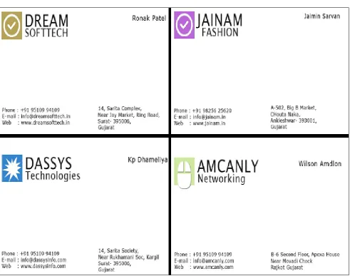 Fig. 5 Visiting Card Pattern 