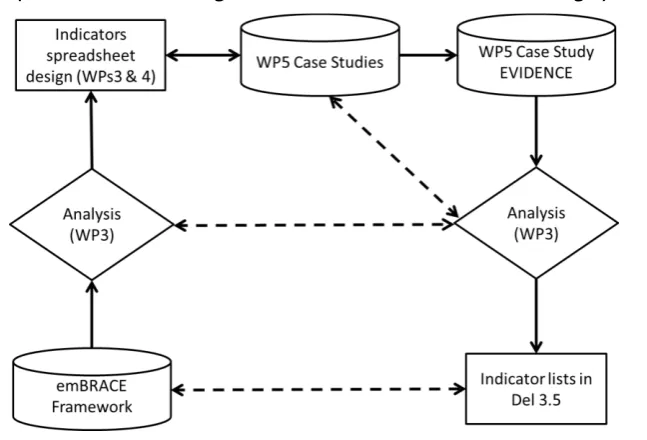 Figure 3: diagram of our evidence-driven development of indicators within emBRACE 
