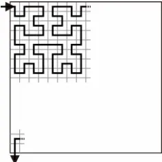 Figure 2. An example of Hilbert scanning path. 