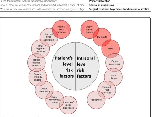 Figure 1 Risk factors associated with development of dental caries.