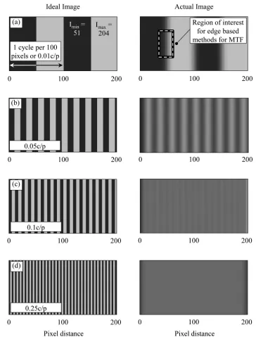 FIG. 5Ideal image with increasing spatial frequency in