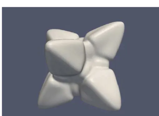 Fig. 10. Dendrite image: Le = 40, θ = −0.525, t = 102, dx = 0.78. This simulation took 12 hours on a 12 core machine.
