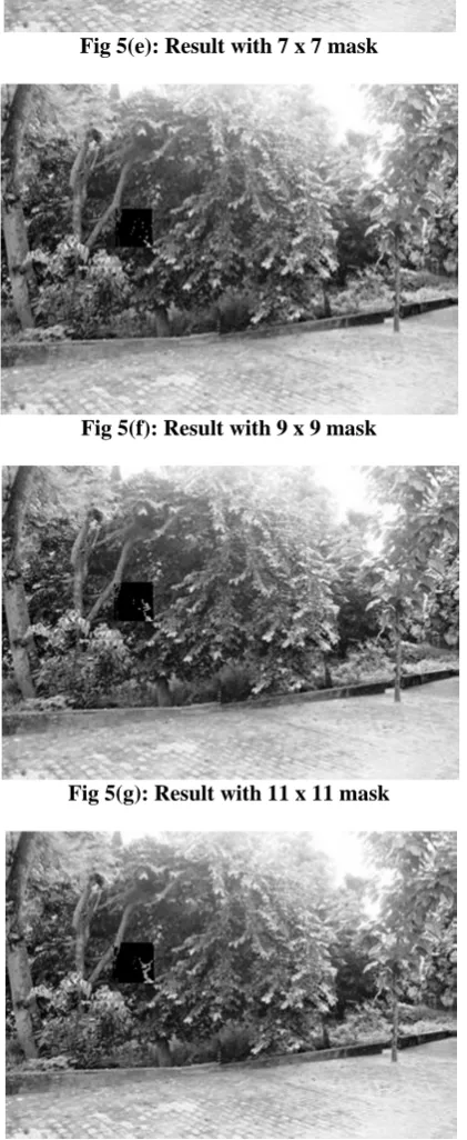 Fig 5(e): Result with 7 x 7 mask  