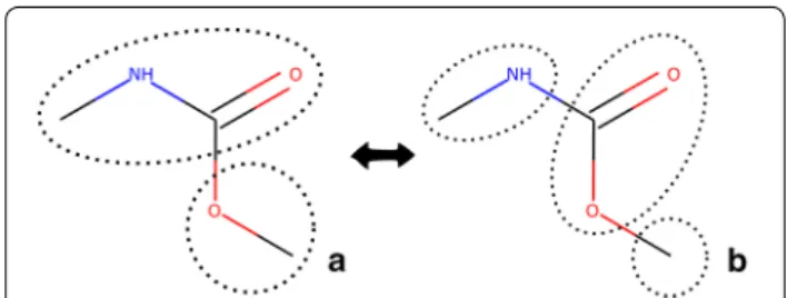 Fig. 1  Example of a molecule with different functional groups where 