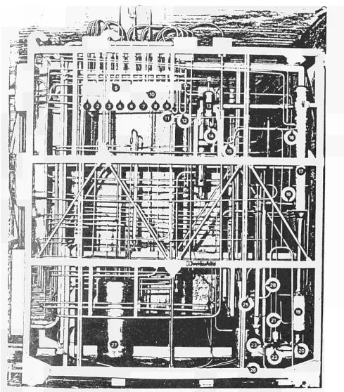 Figure 3. Rack 6: radiation exposure intensity measuring points. 