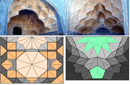 Fig. 2 Two and three dimensional Muqarnas structures   (4)  