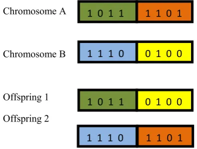 Fig 2: A two point crossover Example 
