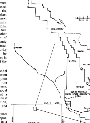 Fig. 1. The geographic location of the Colorado State Forest. 
