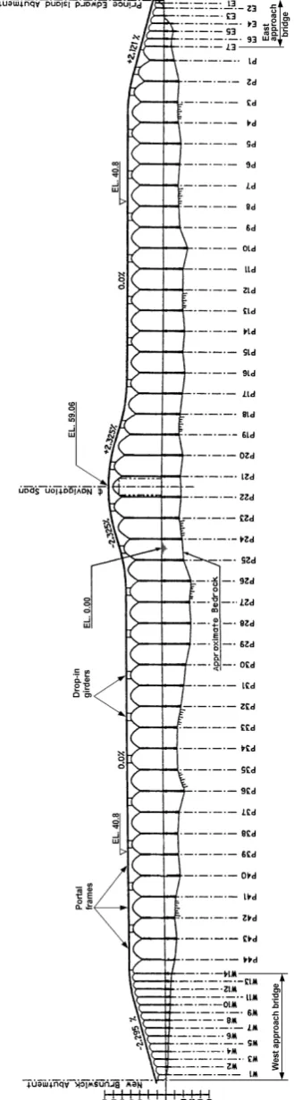 Figure 1. Configuration of the confederation bridge. 
