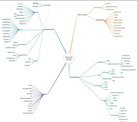 Fig. 2 Mind-mapping diagram for all participants. A visual representation of the super-ordinate themes and sub-themes for all participants