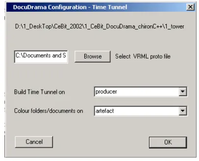 Fig. 10:  DocuDrama ConfigurationInterface 