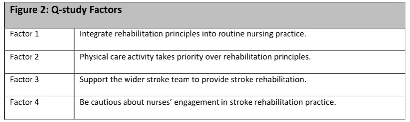 Figure 2: Q-study Factors 