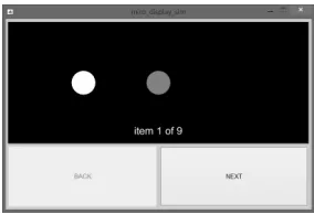 Fig. 4. Stimulus presentation tool. Stimuli (N = 9) were presented in random orderfor each participant, who clicked NEXT when ready to move on.