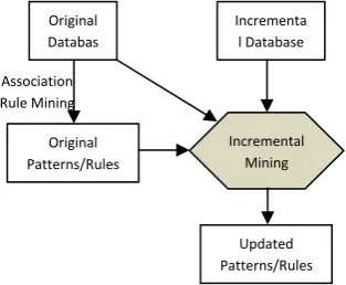 Fig 1: Process of incremental mining [4] 