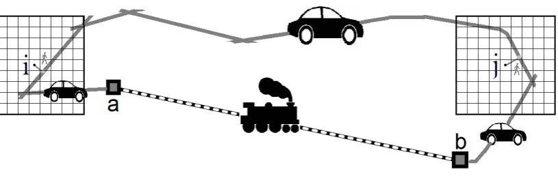 Figure 3. Detail of a fixed ‘network grid’ (NG) with resolution 32R. The model cells 