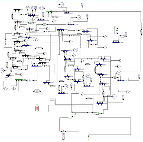 Figure 5. Simulation diagram of 39-bus system with SSSC controller.                                                      