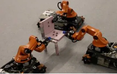 Fig. 1: Three robots at an assembly conﬁguration.
