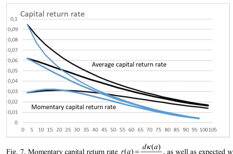Fig. 7. Momentary capital return rate 