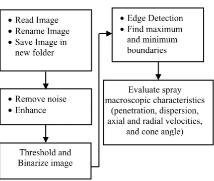 Figure 2: Flowchart of the image processing program.  