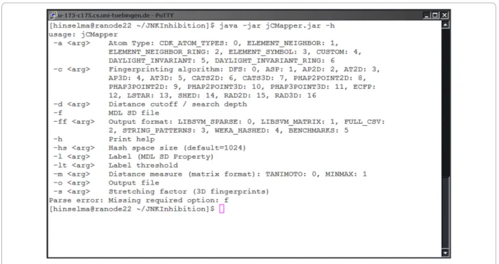 Figure 2 Command-line Interface. The binary can be accessed via a command-line interface, which allows for scripting.