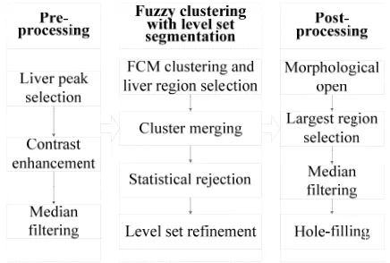 Figure 1. The overview of the proposed liver segmentation. 