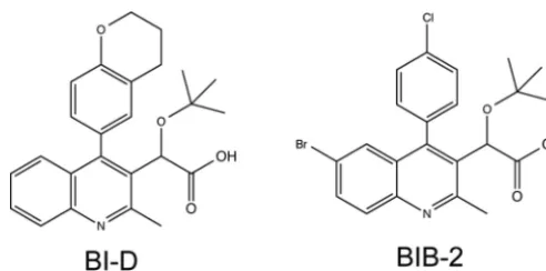 FIG 1 Chemical structures of BI-D and BIB-2.
