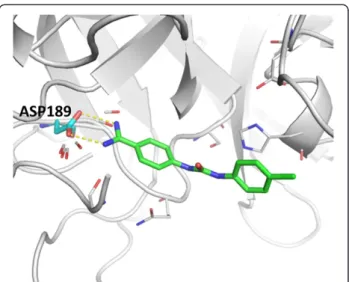 Figure 10 Example of results obtained by confined docking protocol. (A) All protein-based pharmacophores identified based on protein structure of factor Xa (PDB: 1MQ6) without inclusion of information about known active ligands