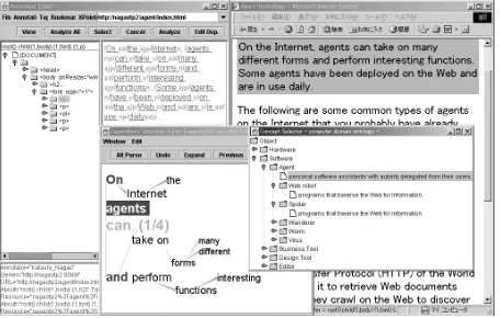 Figure 6:Annotation editor with ontologyviewer