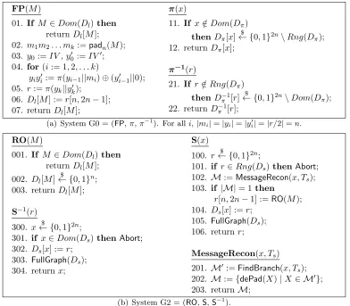 Figure 3: The main systems G0 and G2