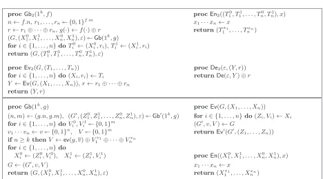 Fig. 3. OMSS deﬁnition (top). Schemeis prv secure wheninherited bycounterexample (bottom)