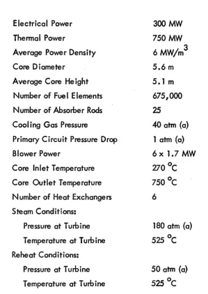 Table II General Lay-out Data of THTR Prototype 