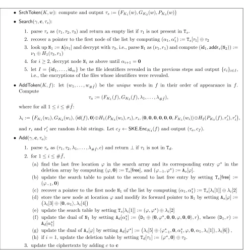 Figure 3:A Fully Dynamic SSE scheme (Part 2).