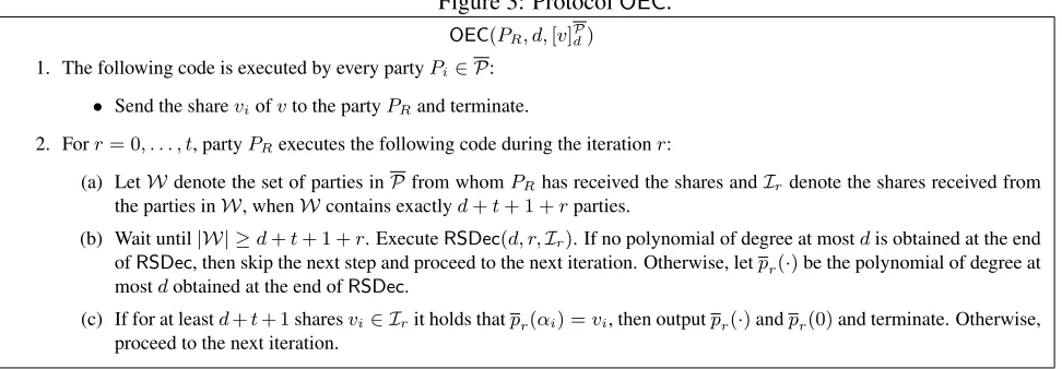 Figure 3: Protocol OEC.