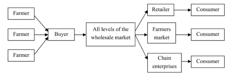 Figure 1. Raditional agricultural products marketing method.  